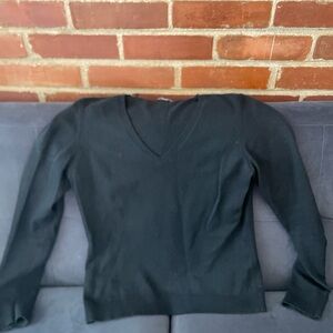 Ann Taylor Classic Black V-Neck Sweater